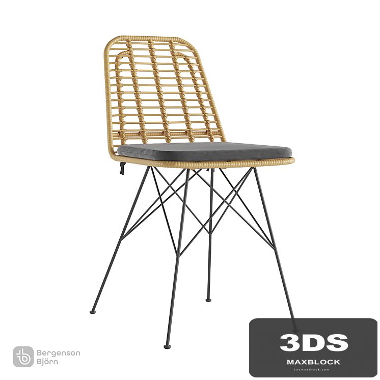 Chair Vetle Flat, rattan, Bergenson Bjorn