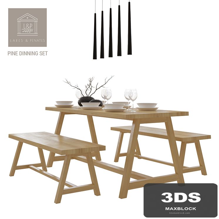 Lares & Penates Pine Dinning Set