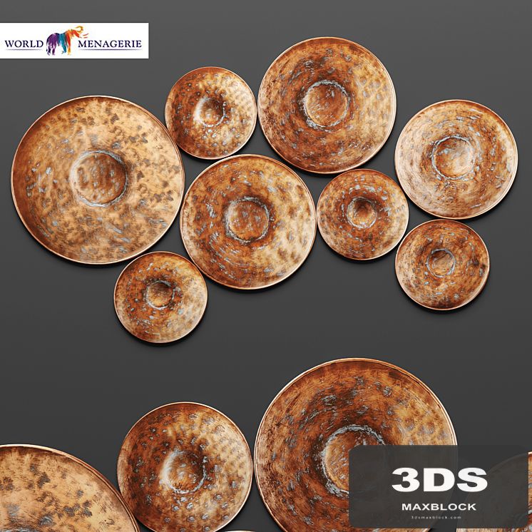 Disc Wall Decor by World Menagerie, patina, copper, wall decor, copper, round, disk, rusty, rust