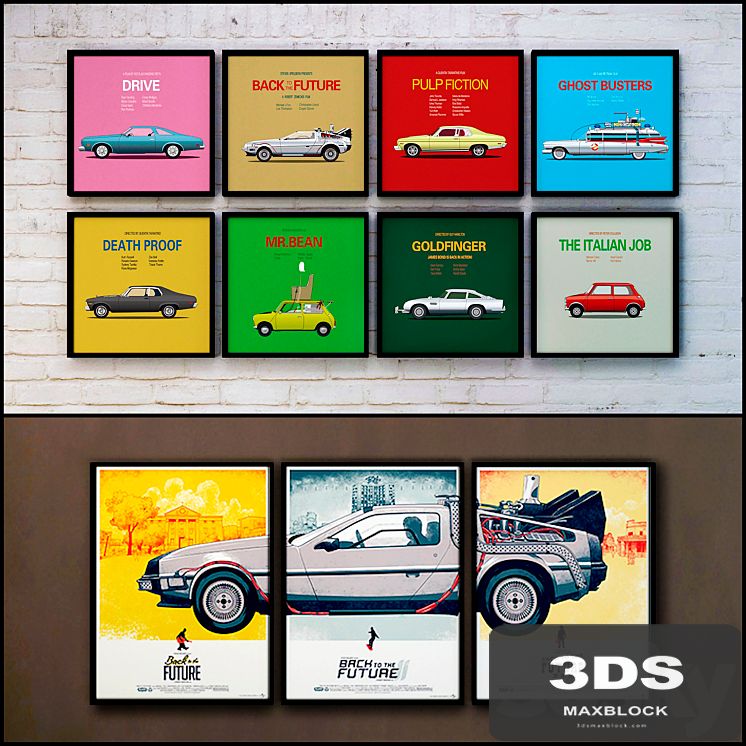The picture in the frame: 32 pieces (86 collection) Auto theme