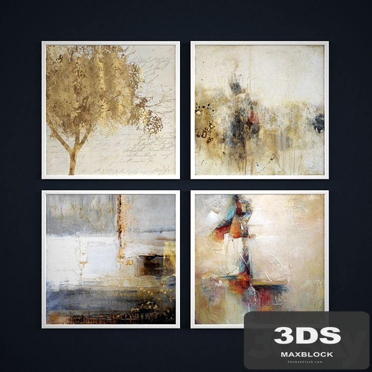 The collection of abstract paintings "Gold variations"