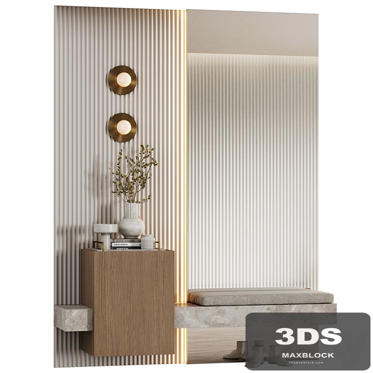 Entrance hall modular in modern style minimalism 08