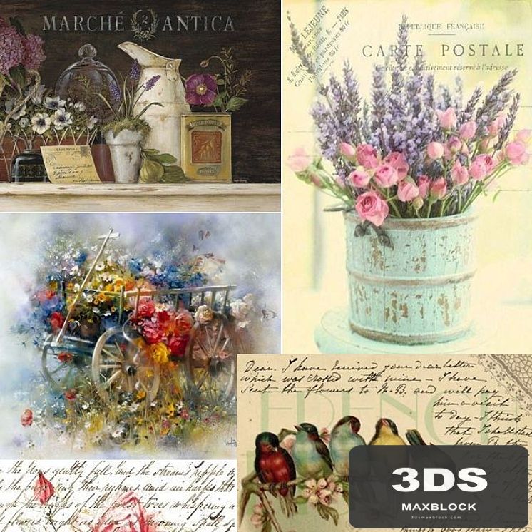 Textures in the style of Provence, vintage, etc.