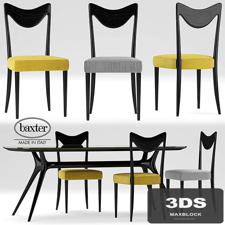 Table and chairs Baxter ODETTE