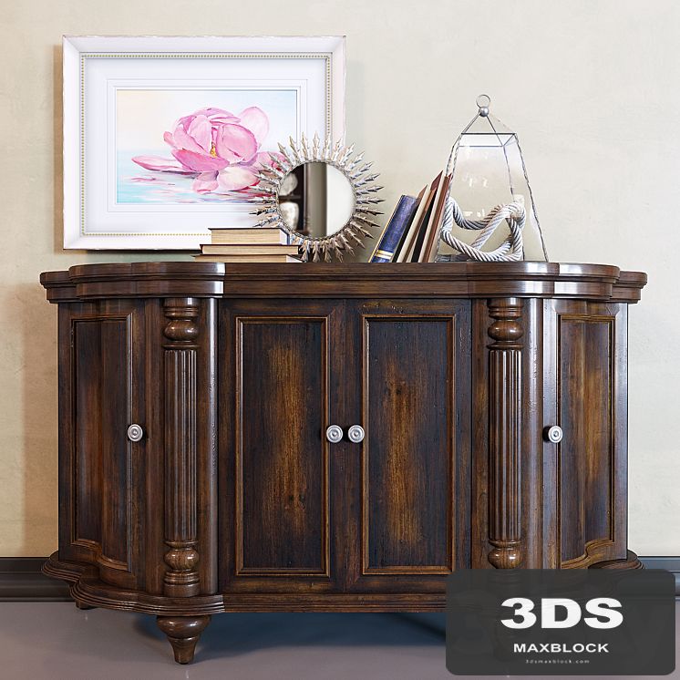 Shaped credenza