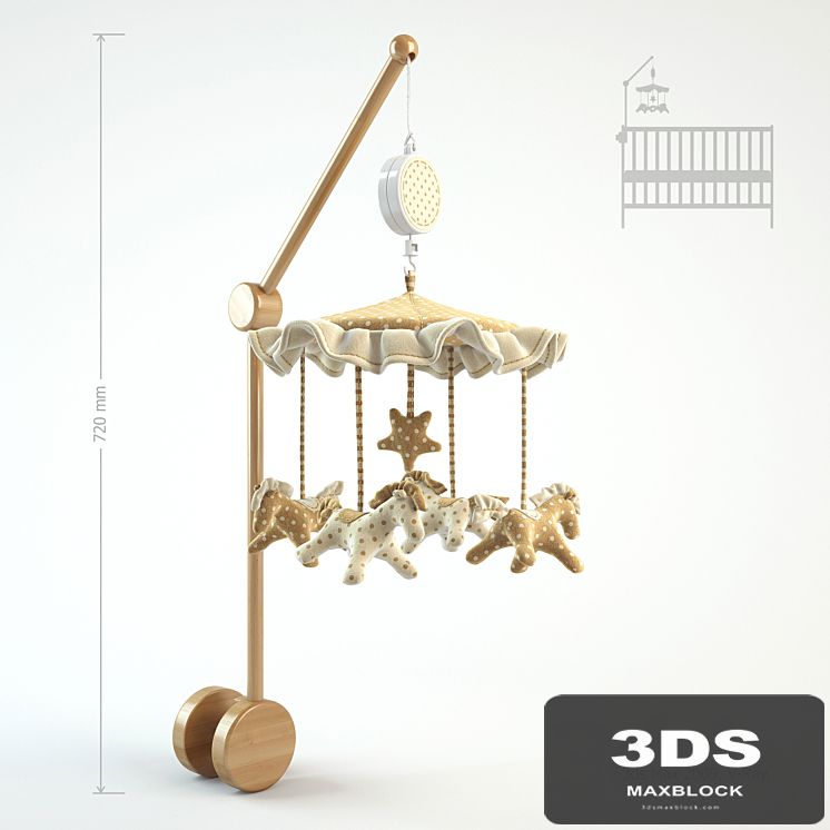 Musical mobile to the cot