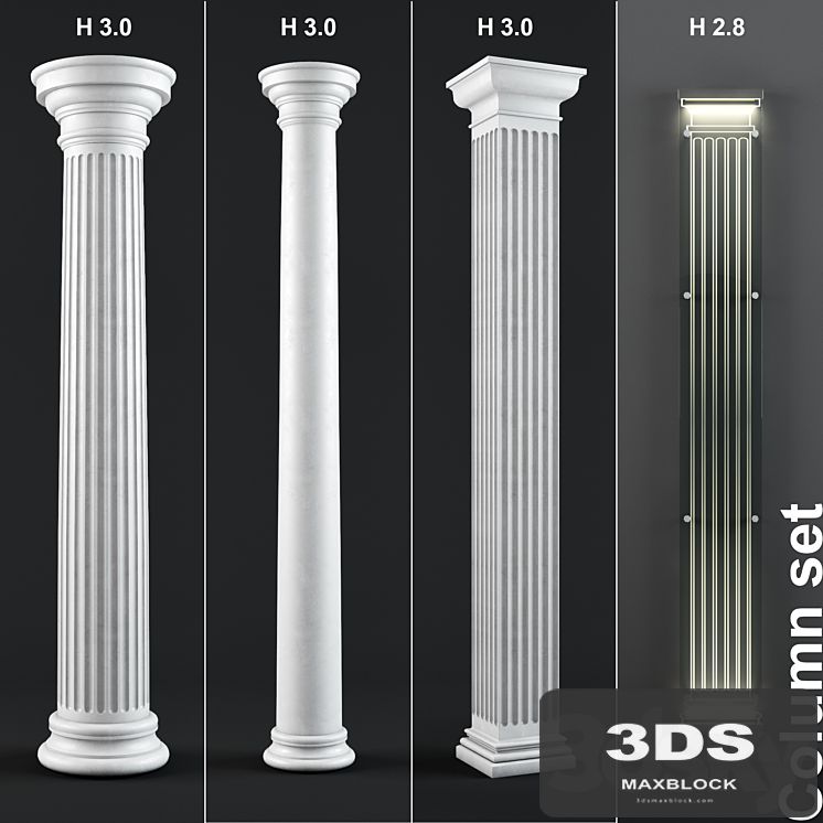 Column set - Set of 4 columns