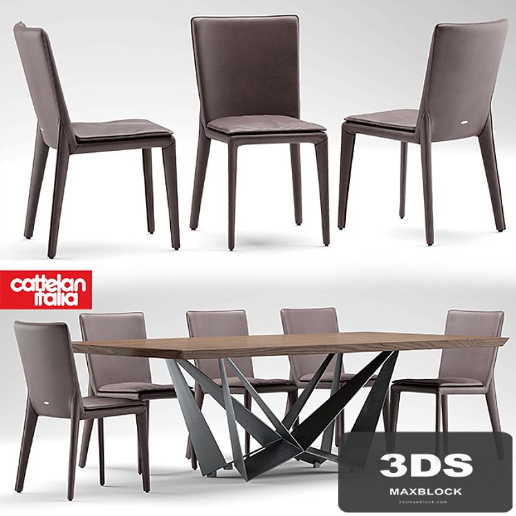 Table and chairs cattelan italia VITTORIA