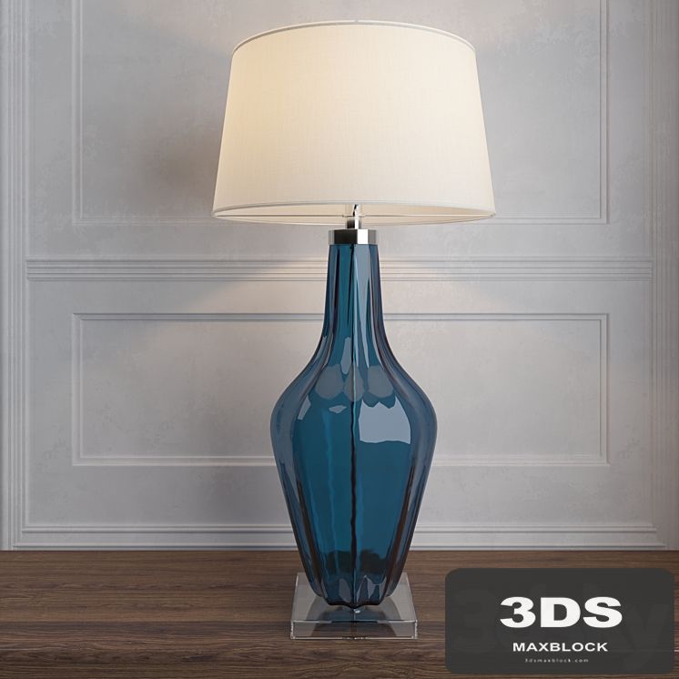 Jewel Glass Lamp, Sapphire