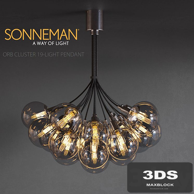 Sonneman ORB CLUSTER 19-LIGHT PENDANT