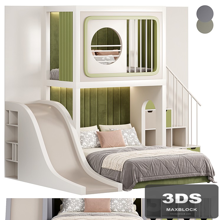 Designer two-level bed Kids room 10