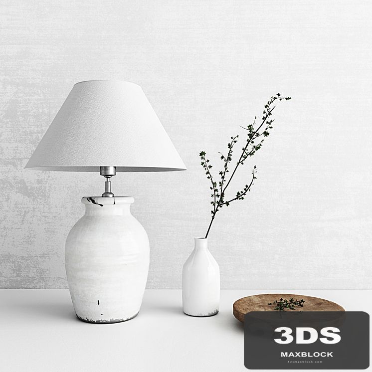 Neptune lamp and vase