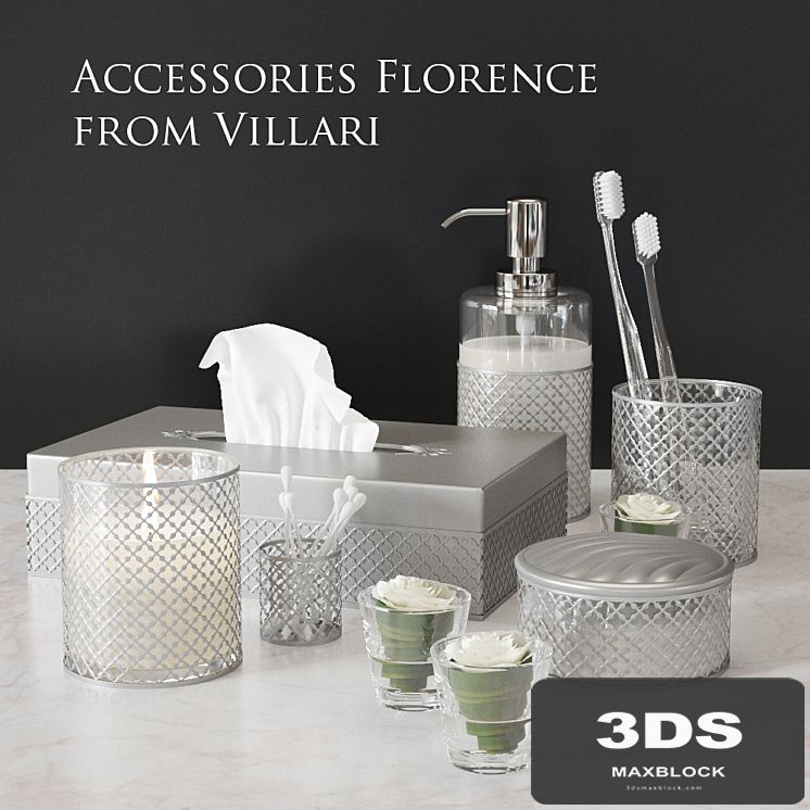 Set of luxury accessories for the bathroom from Florence Villari