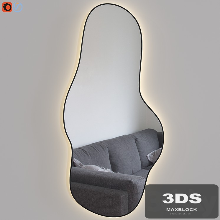 Figured mirror with lighting Atmosfera Extra