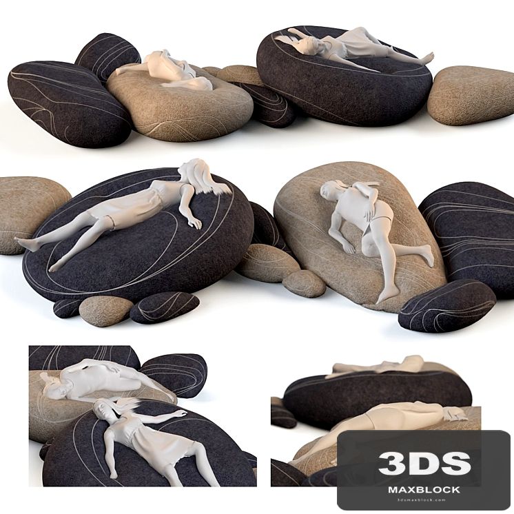 Floor cushions stones №3 (Factory)