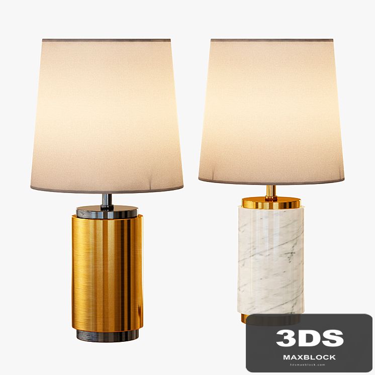 Small Pillar Table Lamp - Antique Brass