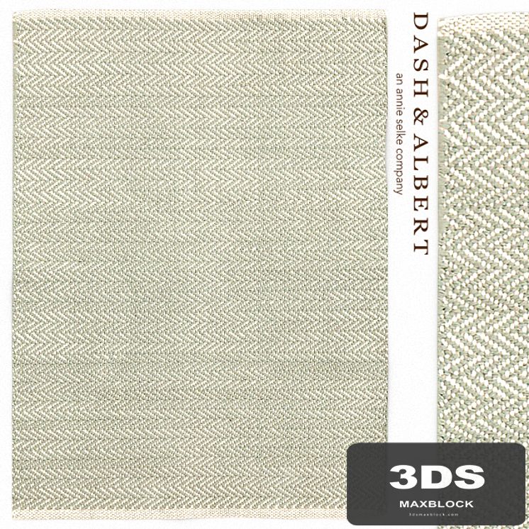 Carpet Dash&Albert  Herringbone Ocean Woven Cotton Rug