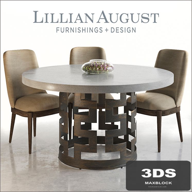 Lillian August Belgrave Dining Table Base with Concrete