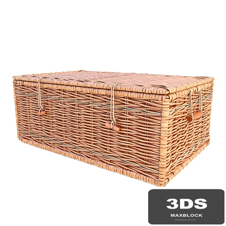 wicker basket with rope handles
