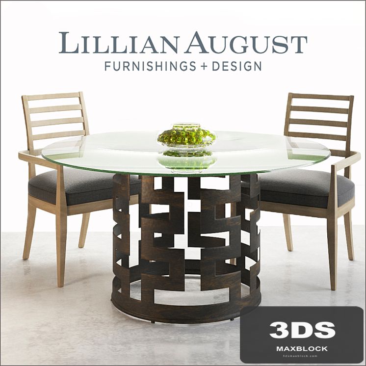 LILLIAN AUGUST Belgrave Dining Table GLASS