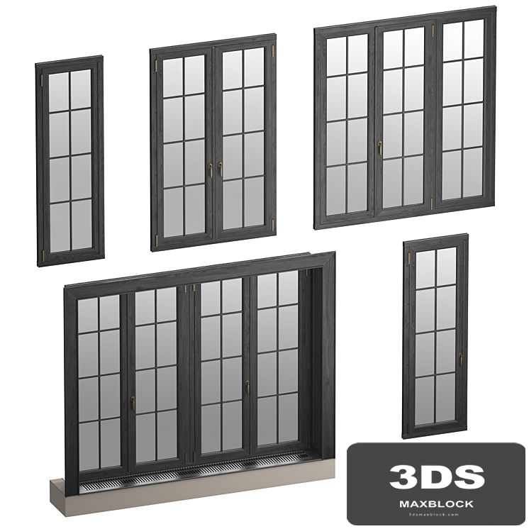 Collection of classic windows. 5 models