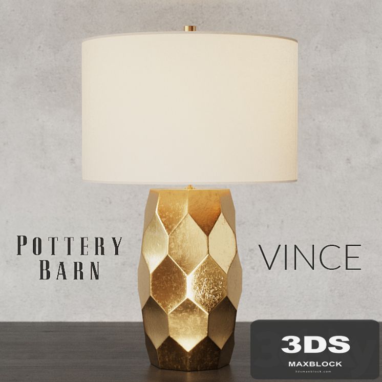 Pottery Barn VINCE Faceted Table Lamp