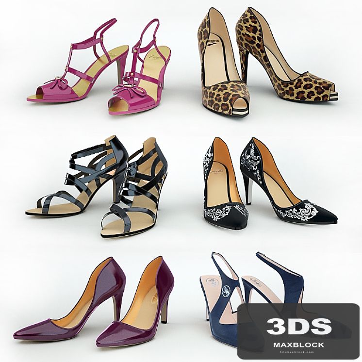 6 pairs of women's shoes