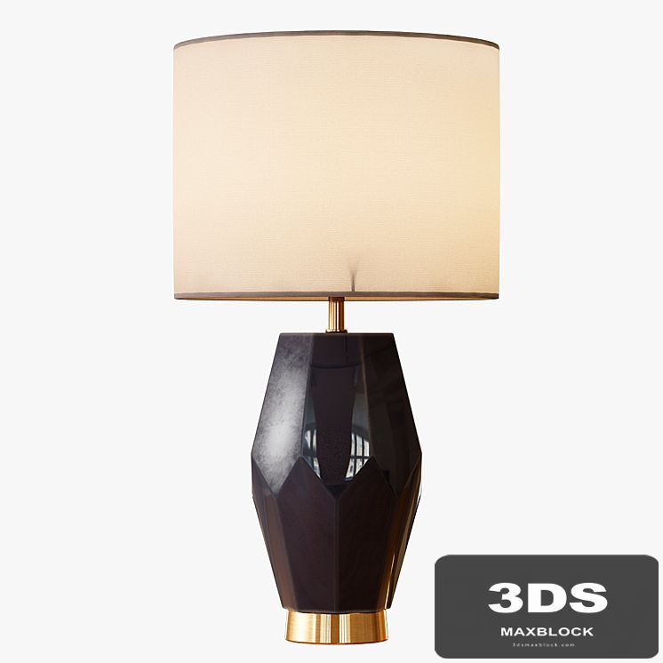 Faceted Stone Table Lamp