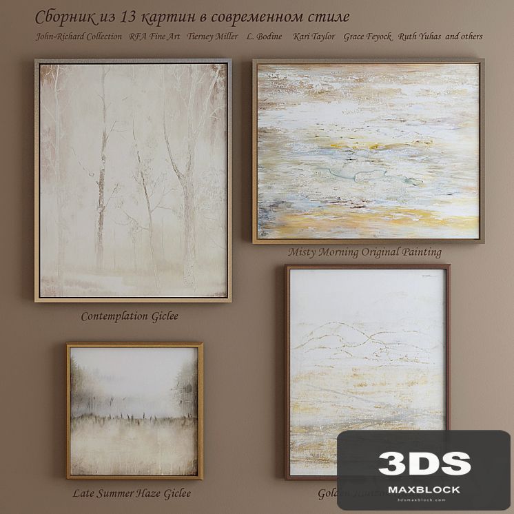 The collection of contemporary paintings (set-3)