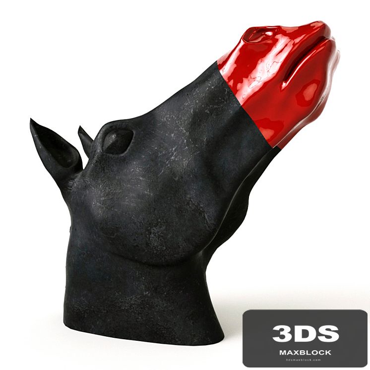 Horse head sculpture