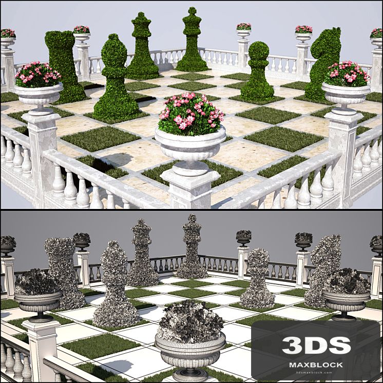 Chess flowerbed