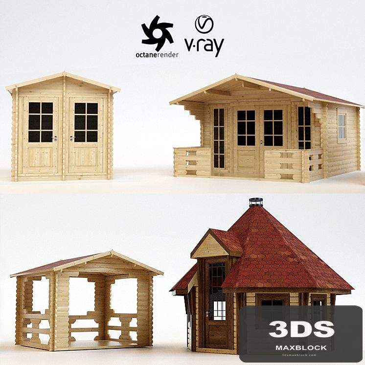 Garden houses from the decking
