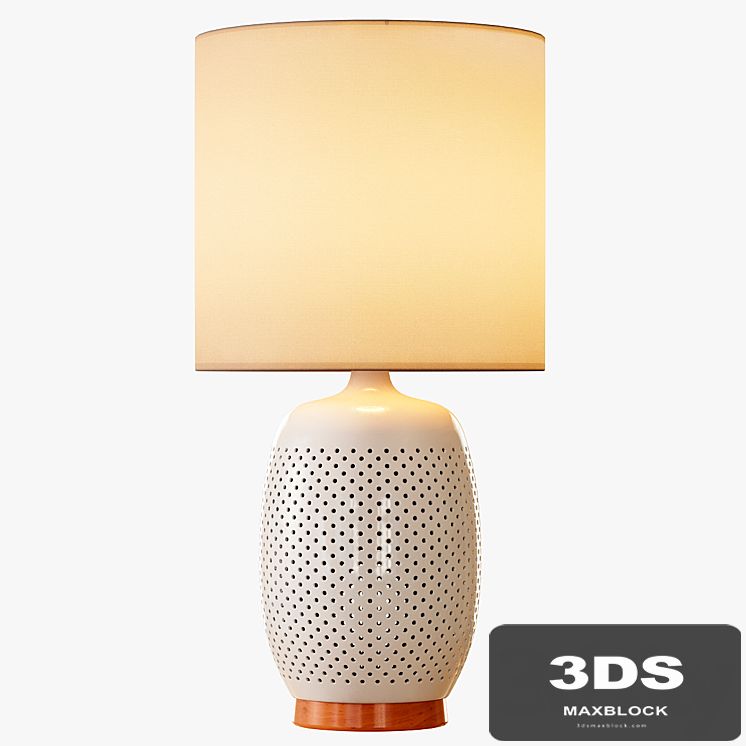 Pierced Ceramic Table Lamp