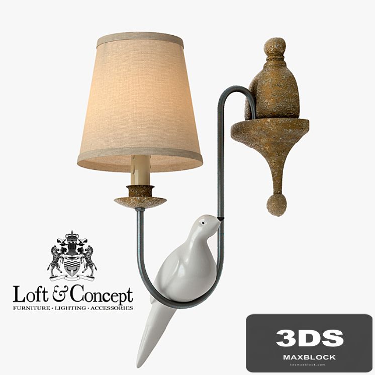 Bra Norman Bird Wall Lamp one