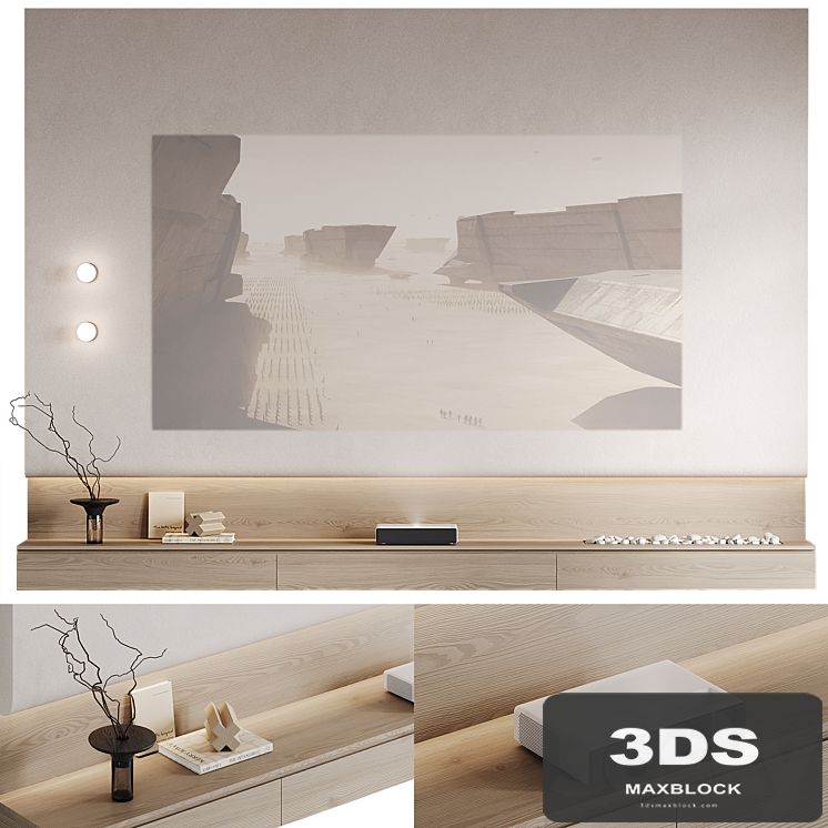 TV wall with Xiaomi laser projector