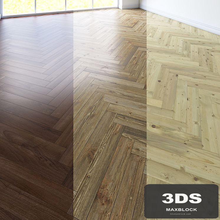 Herringbone parquet. 3 types