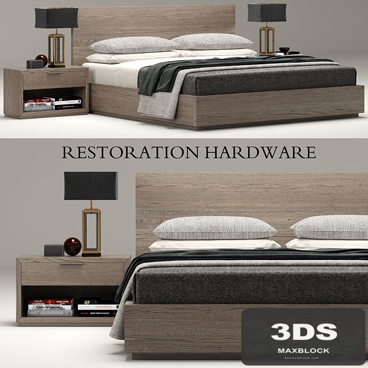 RH Modern Machinto bed