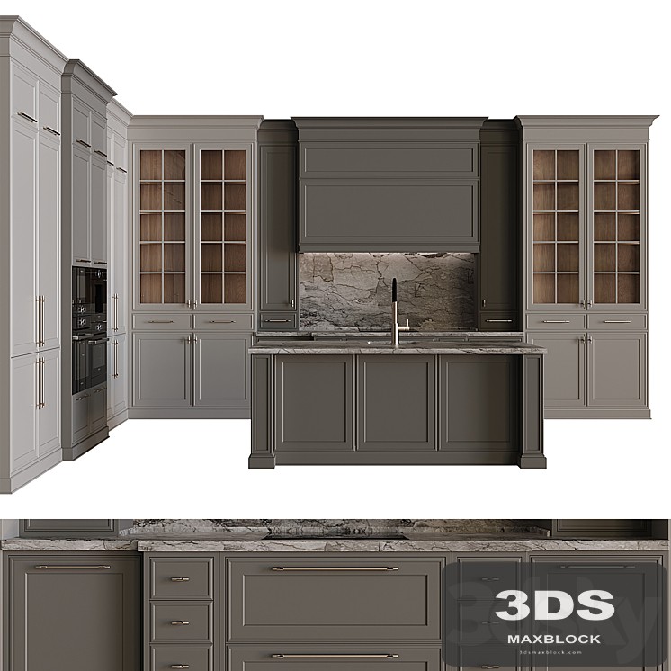 Kitchen in neoclassical style 57