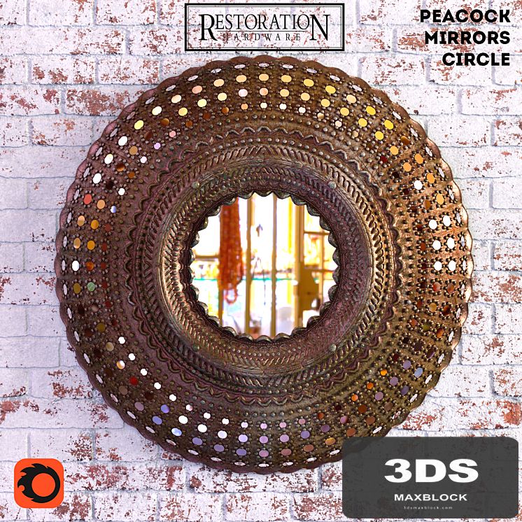 Peacock Mirrors circle Restoration Hardware (Mirror)
