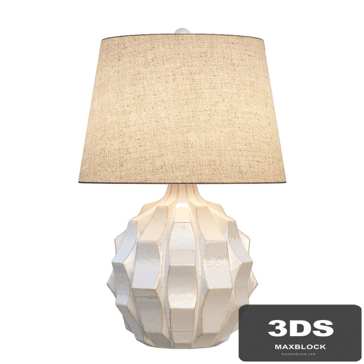 Cosgrove Mid-Century White Ceramic Table Lamp