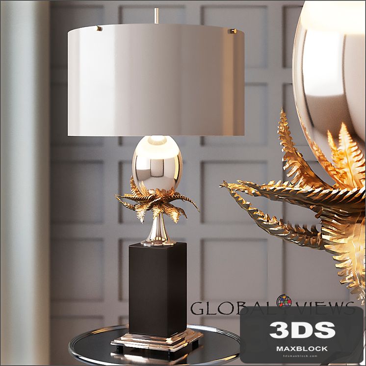 Global Views Egg and Palm Lamp