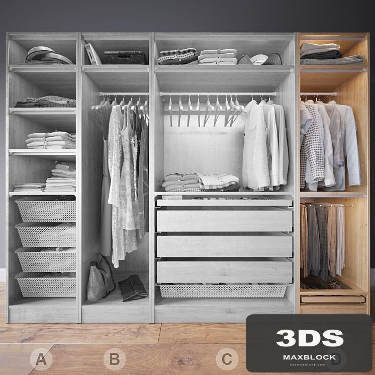Clothes in the closet section D 4-4