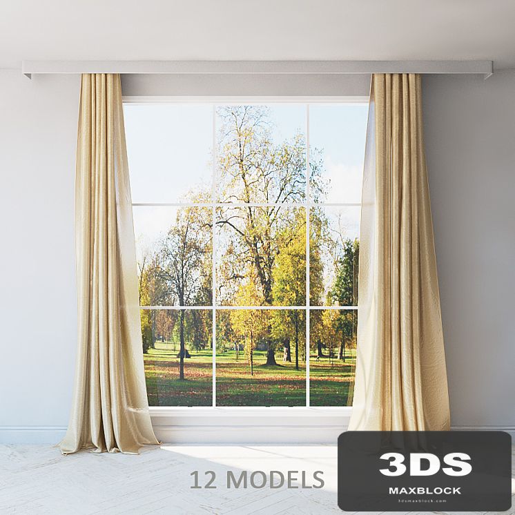 Curtains. A set of 12 models
