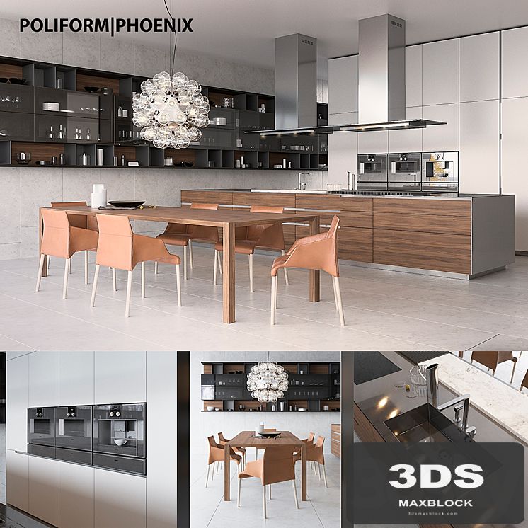 Kitchen Poliform Varenna Phoenix 2 (vray, corona)