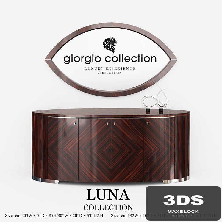 Chest oval mirror with Giorgio collectio, collection Luna
