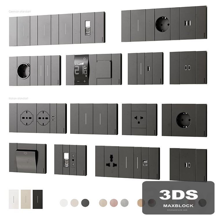Bticino sockets and switches Living Now series