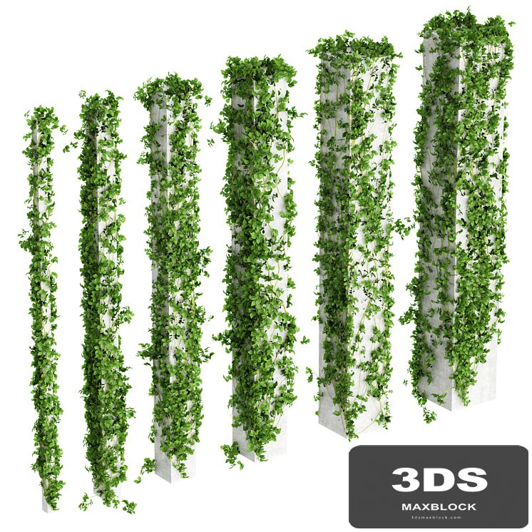 Leaves for square columns. 6 sizes. v2