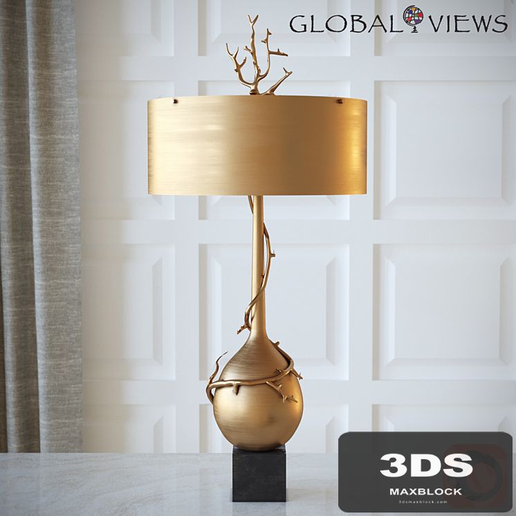 Twig Bulb Lamp-Brass