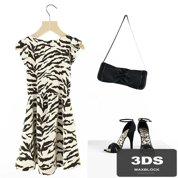 Dress, shoes and bag