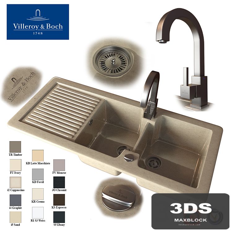 Wash kitchen ceramic Condor (13 colors)